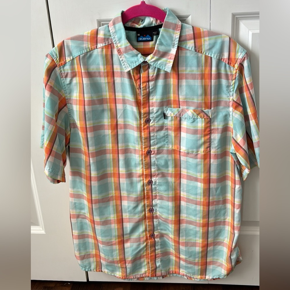 Kavu Men's Multicolor Plaid Short Sleeve Shirt M